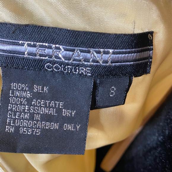 Terani Couture Beaded 100% Silk Dress Size 8 - Picture 7 of 7